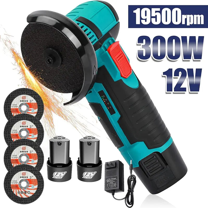 Cordless Mini Angle Grinder | 19500 RPM High Speed Power Tool