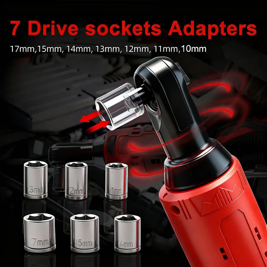Electric Ratchet Wrench | 12V Cordless Power, Dual Battery Kit