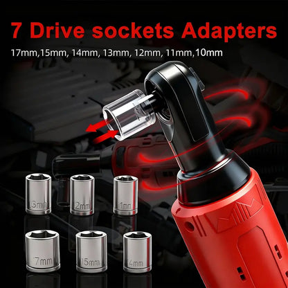 Electric Ratchet Wrench | 12V Cordless Power, Dual Battery Kit