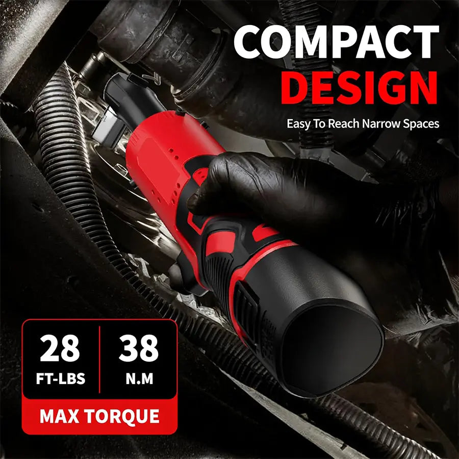 Electric Ratchet Wrench | 12V Cordless Power, Dual Battery Kit