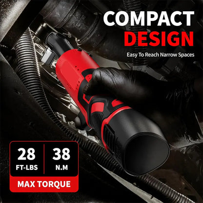 Electric Ratchet Wrench | 12V Cordless Power, Dual Battery Kit
