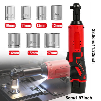 Electric Ratchet Wrench | 12V Cordless Power, Dual Battery Kit