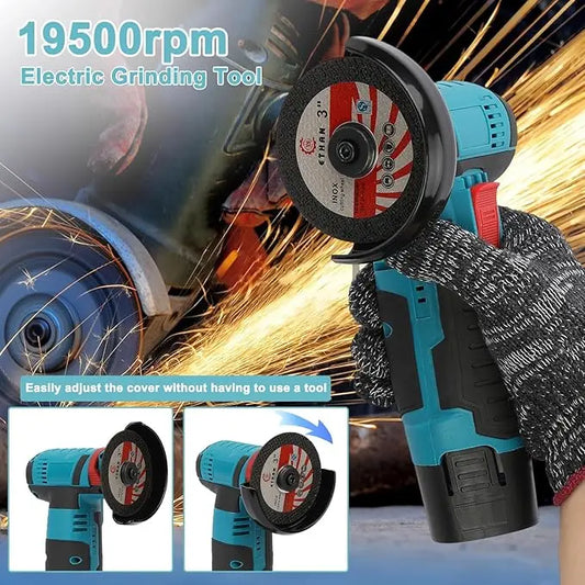 Cordless Mini Angle Grinder | 19500 RPM High Speed Power Tool