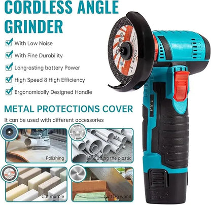 Cordless Mini Angle Grinder | 19500 RPM High Speed Power Tool